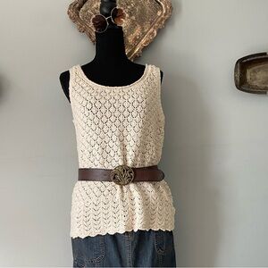 boho cotton crochet tank top